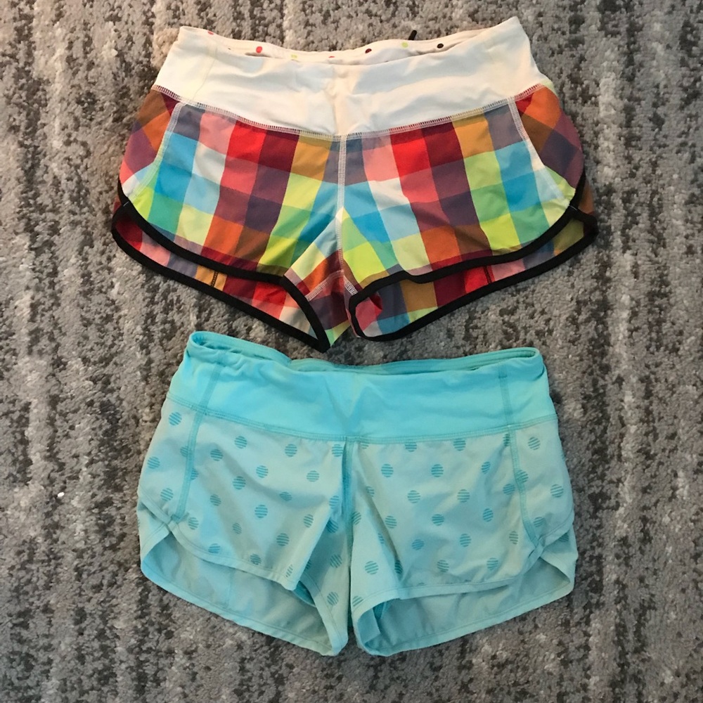 Two pairs lululemon shorts